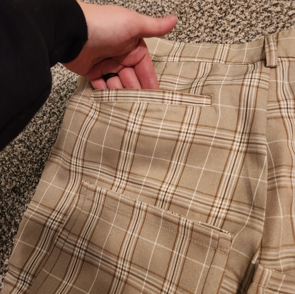 Tan Plaid Dress Pant Slacks - Picture 6 of 15